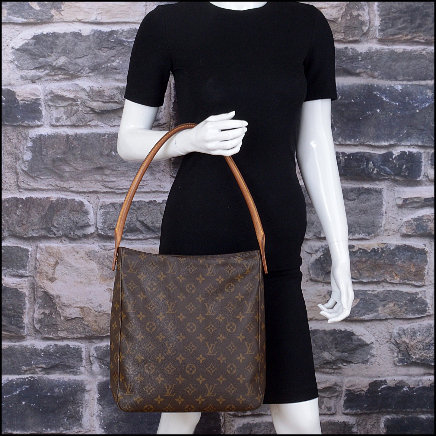 RDC14882 LOUIS VUITTON '01 LV Monogram Looping GM Bag