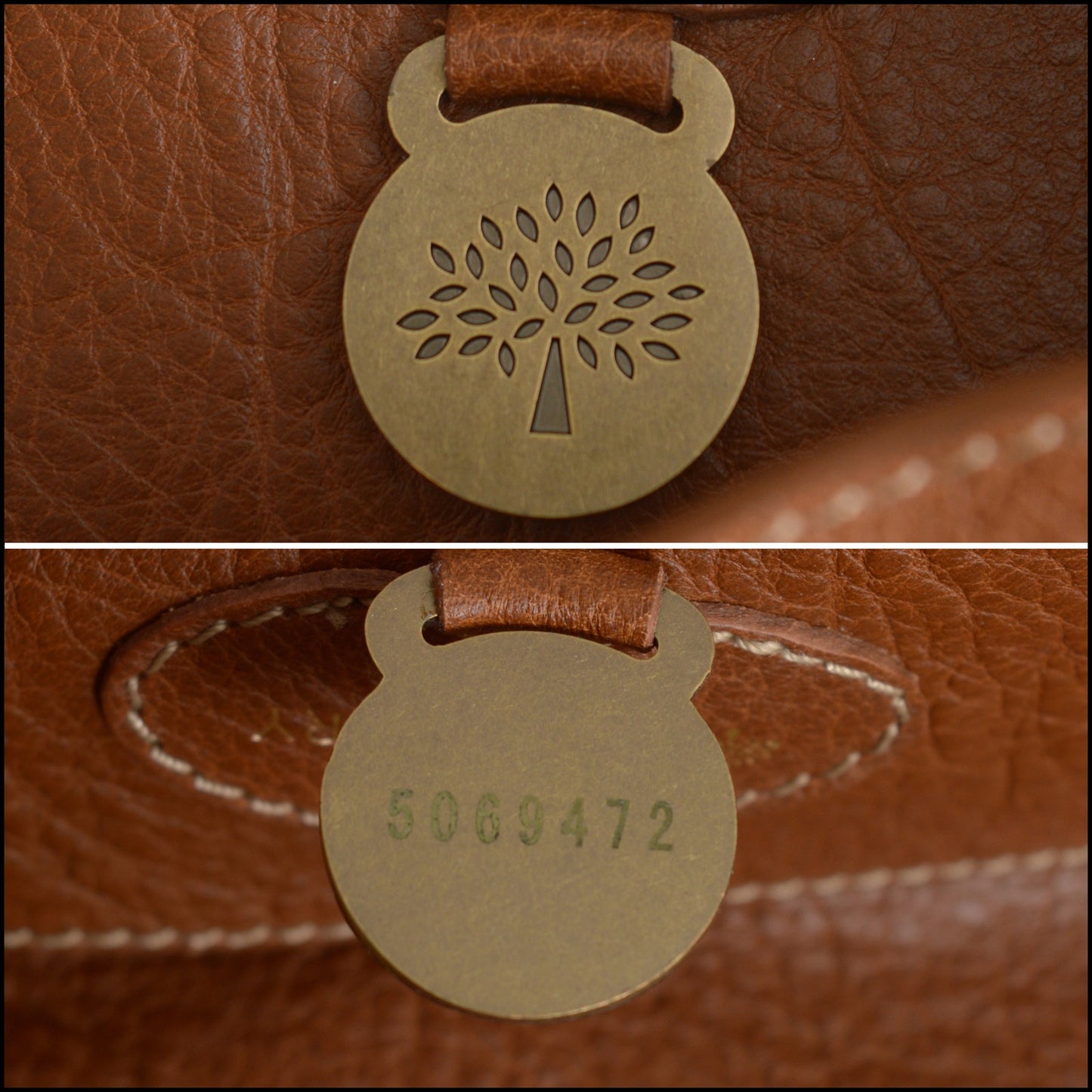 RDC15071 MULBERRY Oak Brown Leather Bayswater Bag