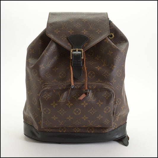 RDC14926 LOUIS VUITTON Montsouris Monogram Black Trim Backpack MM