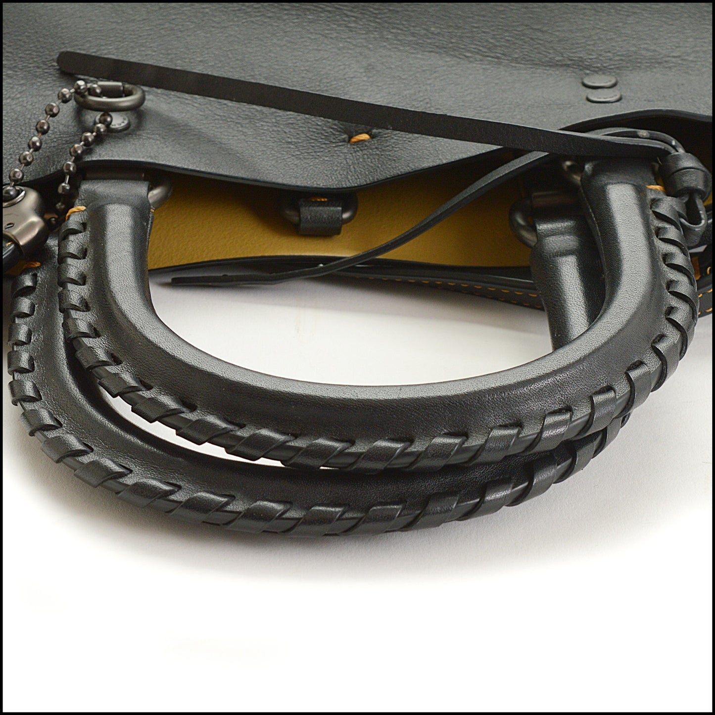 RDC15404 COACH Black Glovetanned Leather Rogue Bag 35