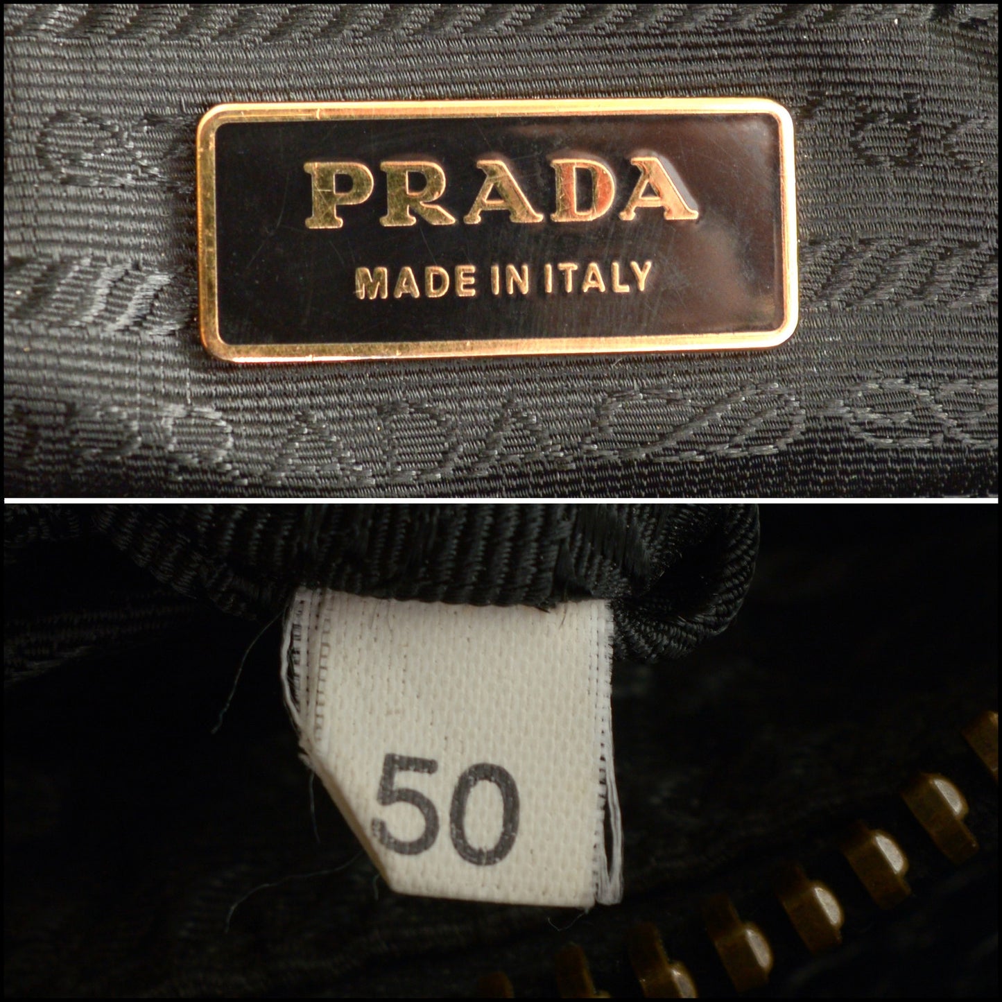 RDC15505 PRADA Black Pebbled Leather Hobo Bag