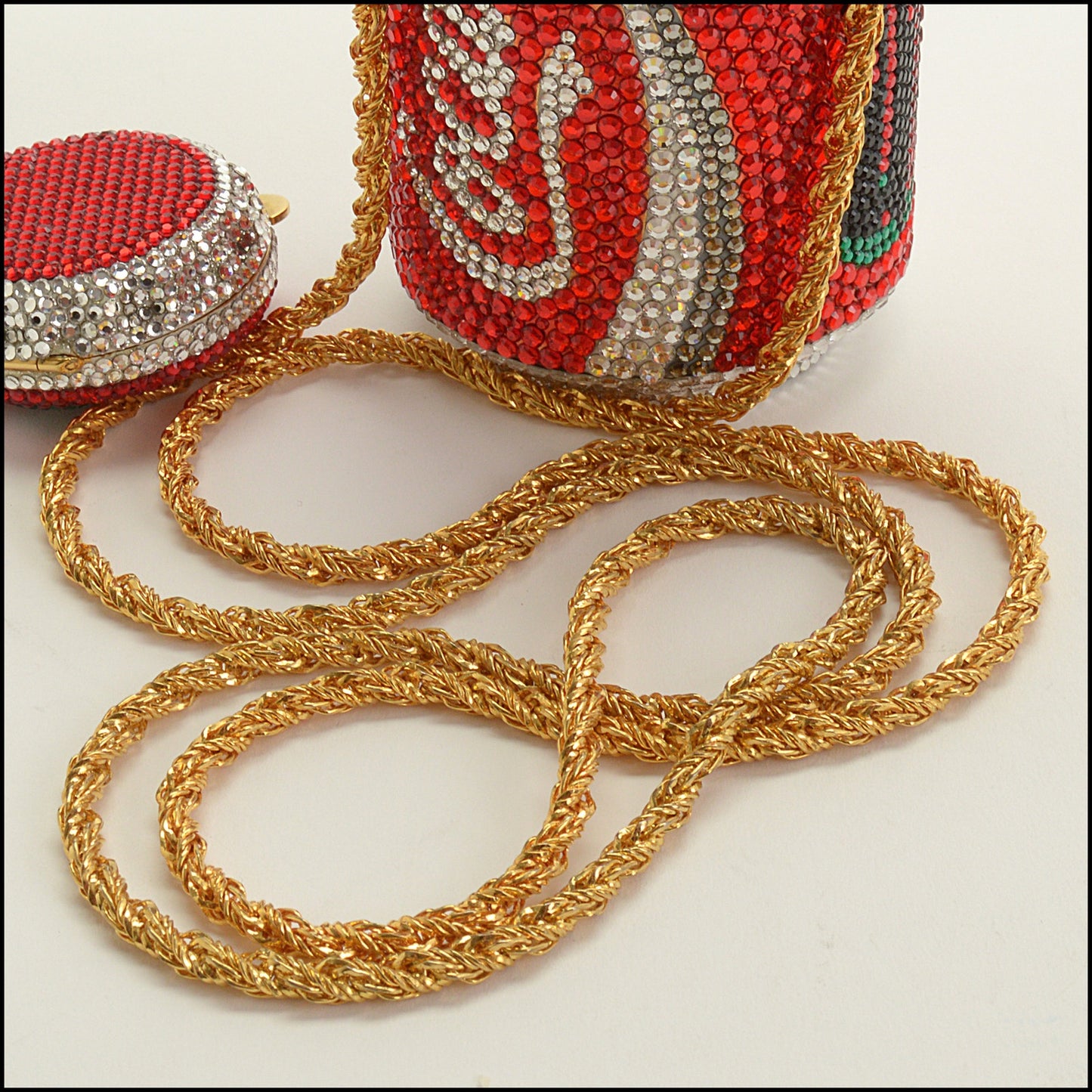 RDC15244 KATHRINE BAUMANN Red Coca Cola Can Minaudiere and Coke Pillbox