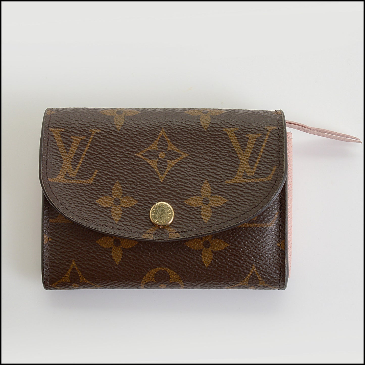 RDC14687 LOUIS VUITTON Monogram Canvas / Rose Ballerine Leather Rosalie Coin Purse