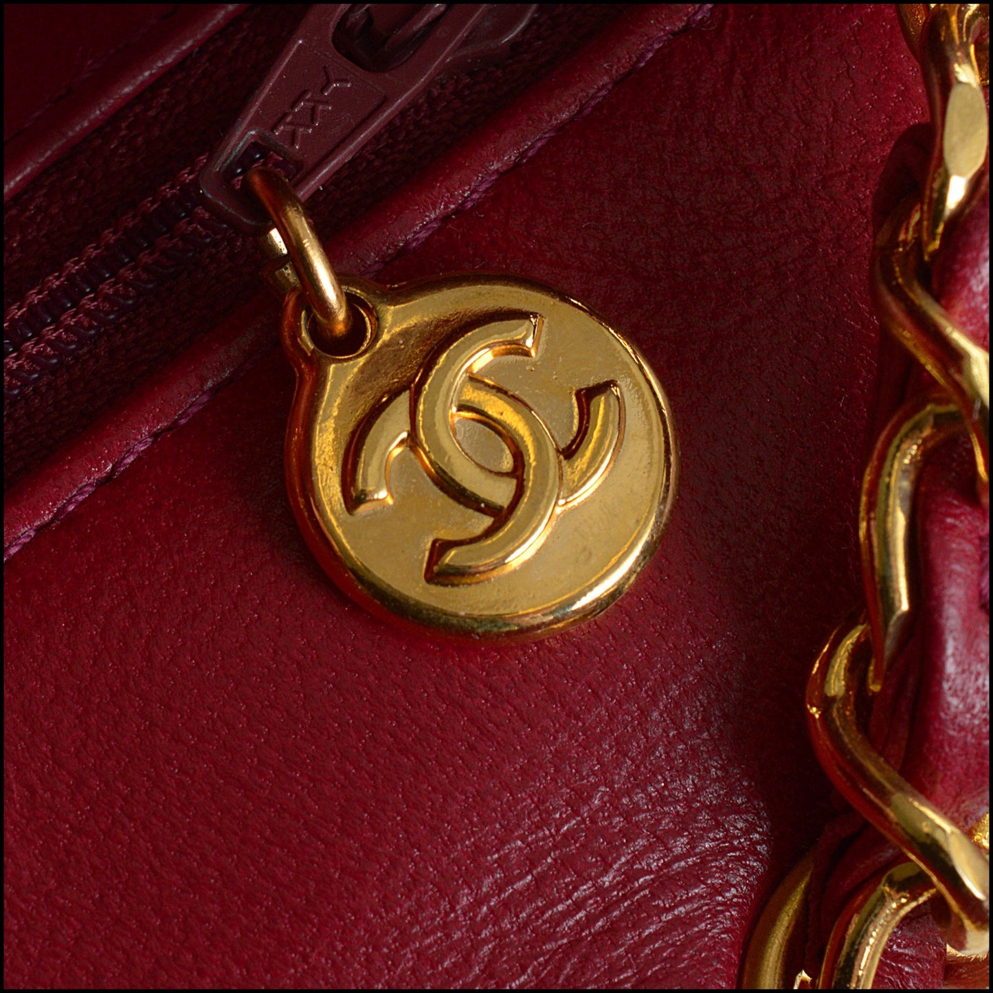RDC14839 CHANEL Berry Diana Flap Bag '89-91