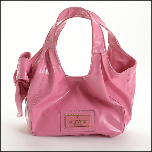 RDC14616 VALENTINO Pink Patent Mini Bow Bag