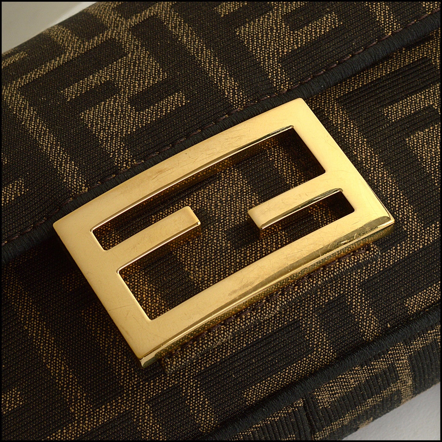 RDC15000 FENDI '24/'25 FF Jacquard Canvas Mini Baguette Bag