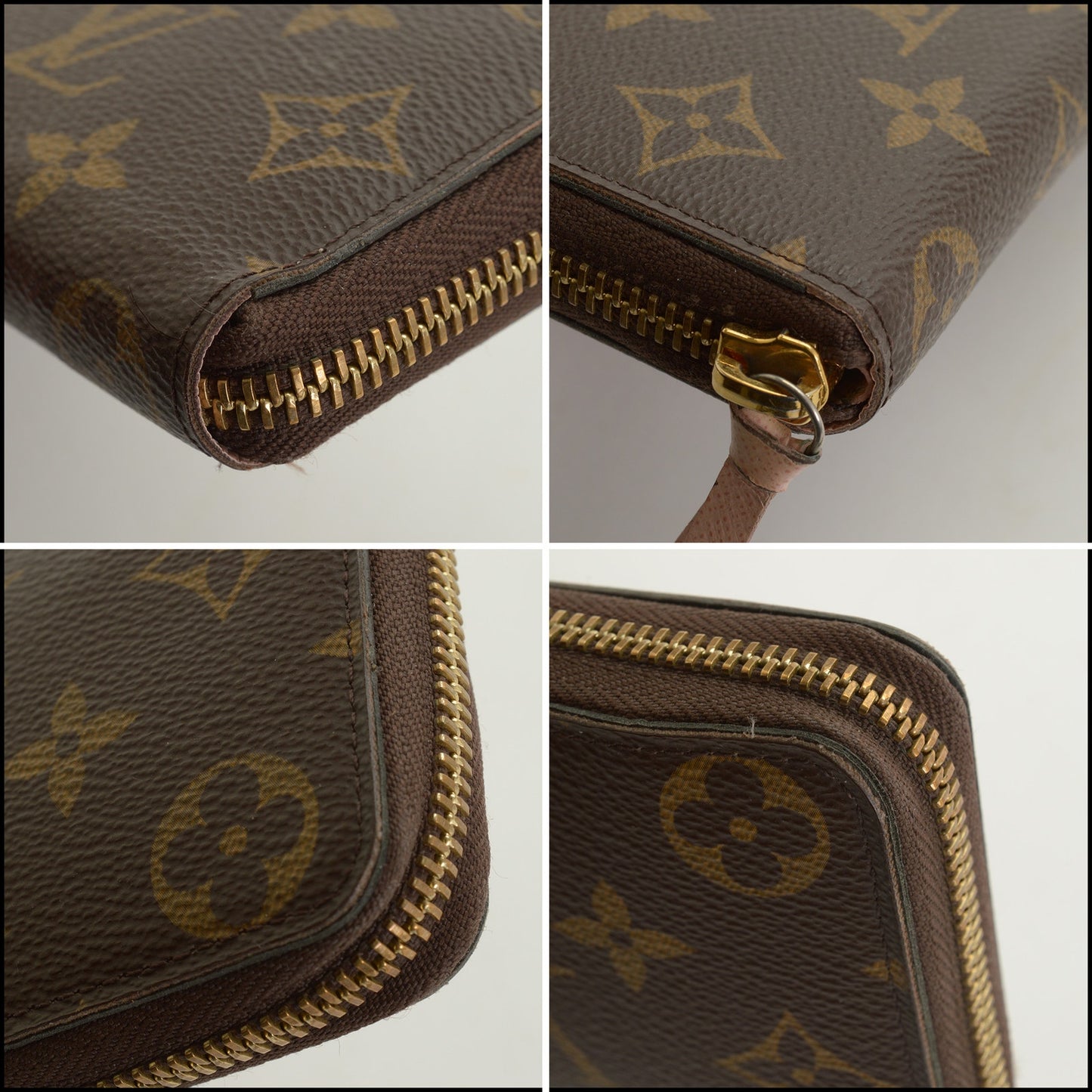 RDC15069 LOUIS VUITTON LV Monogram Canvas Rose Ballerine Clemence Wallet