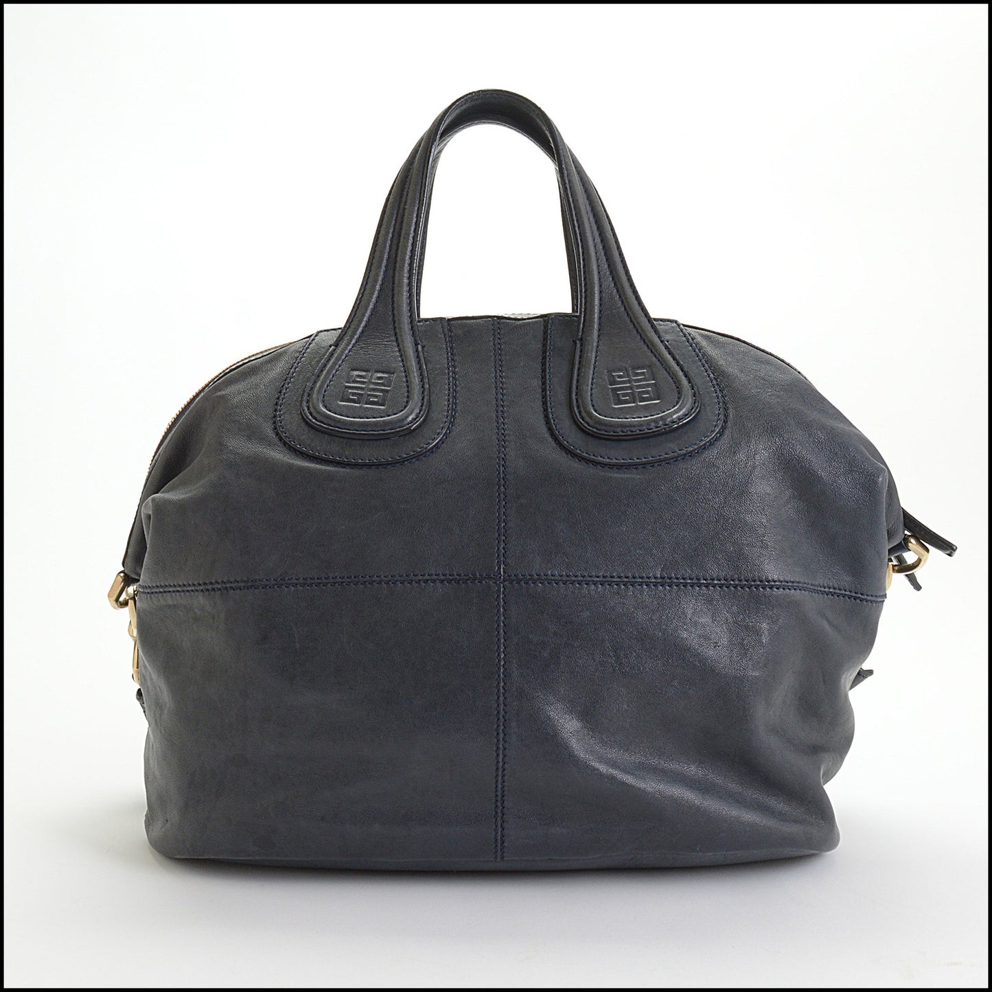 RDC14307 Authentic GIVENCHY Navy Blue Leather Medium Nightingale Bag
