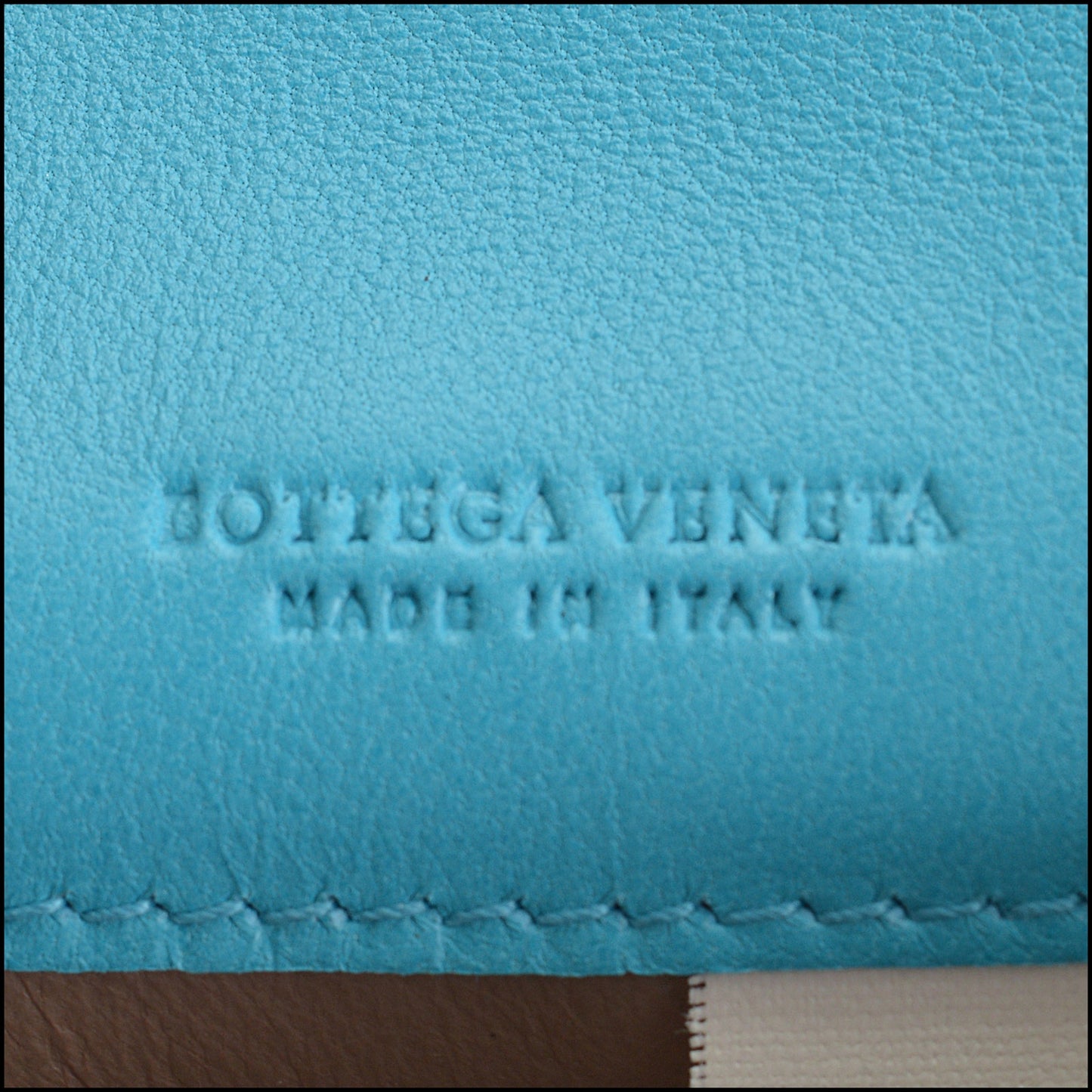 RDC14980 BOTTEGA VENETA Turquoise Nappa Leather Intrecciato Card Wallet