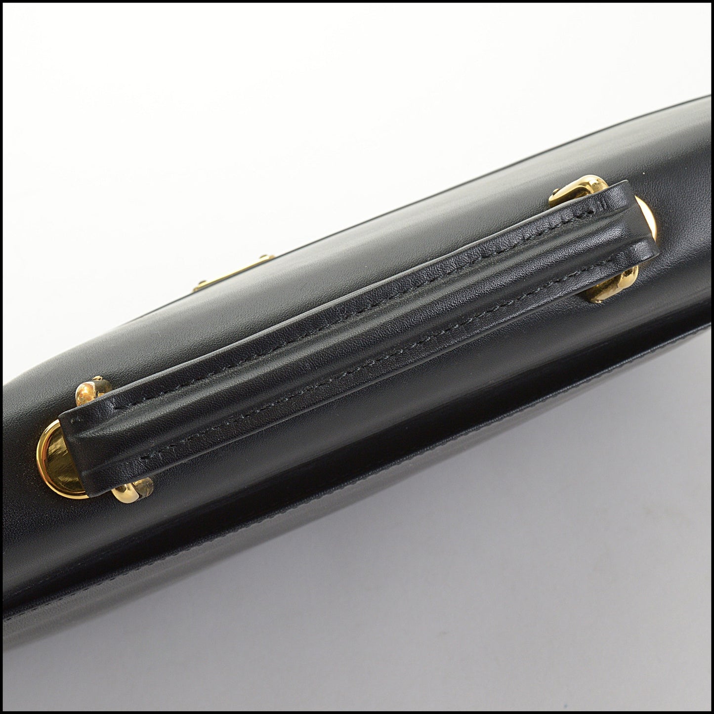 RDC14938 DUNHILL Vintage 90s Black Leather Locking Briefcase