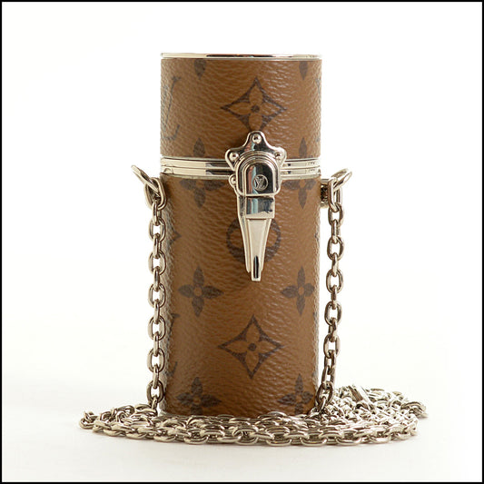 RDC15149 LOUIS VUITTON '19 Brown Reverse Monogram Lipstick Case