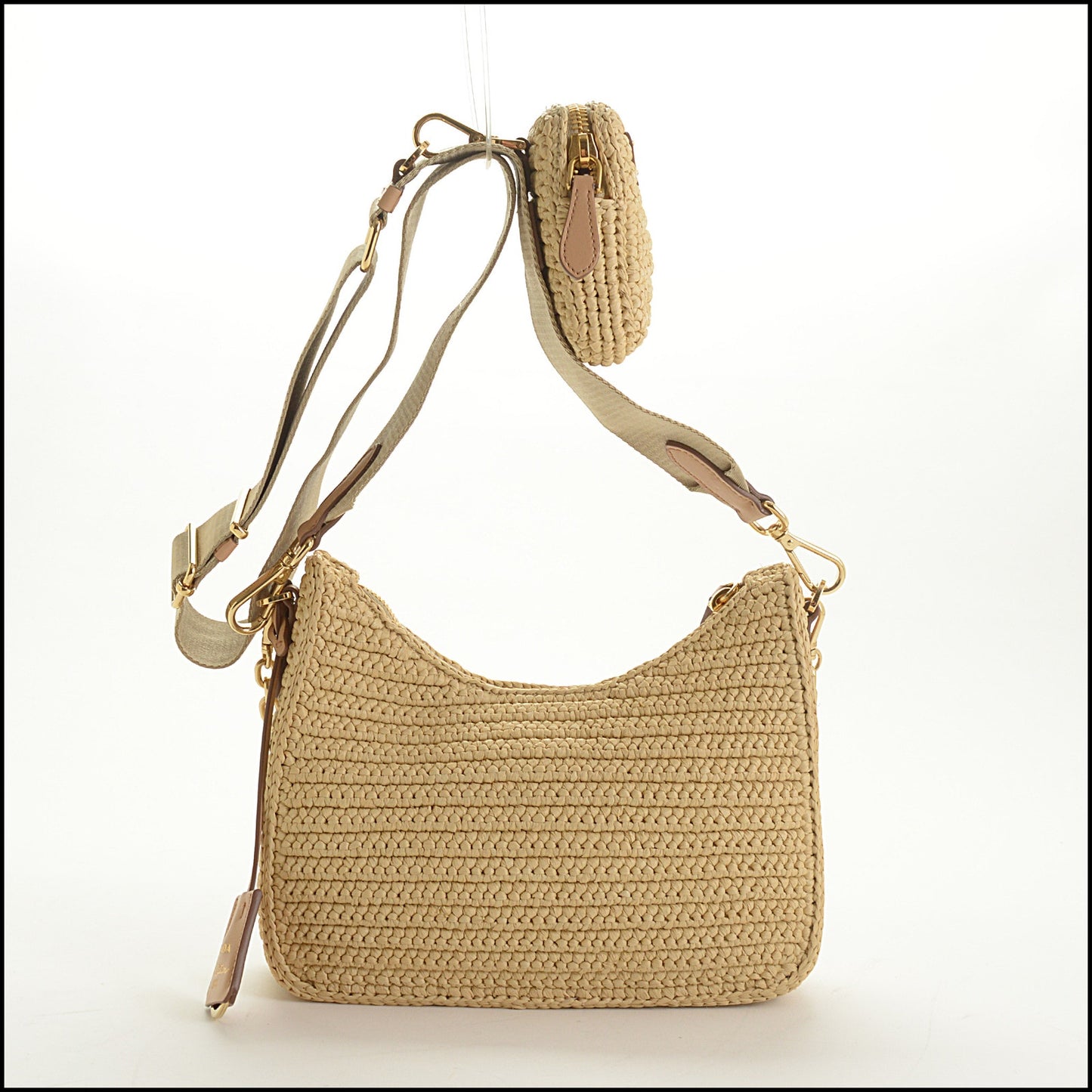 RDC15412 PRADA Raffia Re-Edition '05 Shoulder Bag