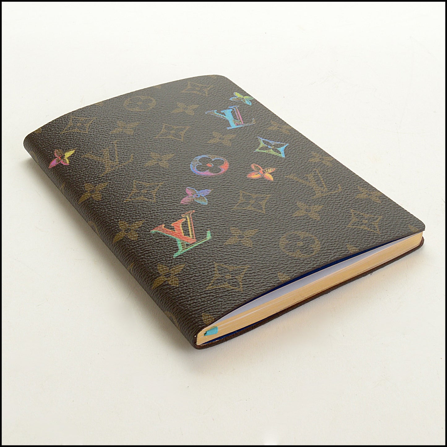 RDC15354 LOUIS VUITTON Brown Monogram Clemence Watercolor Notebook MM