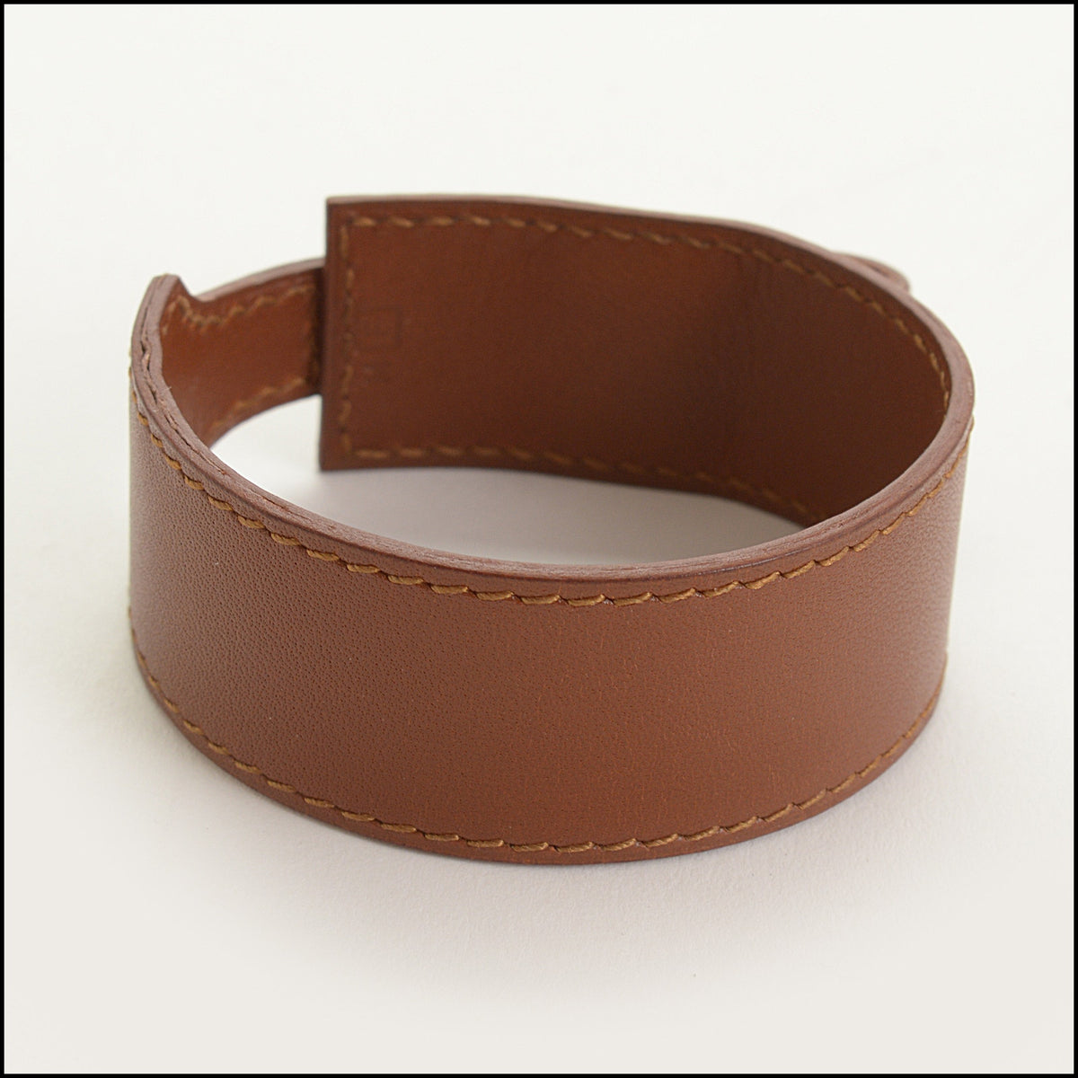 RDC15673 HERMES Brown Leather Artemis Bracelet