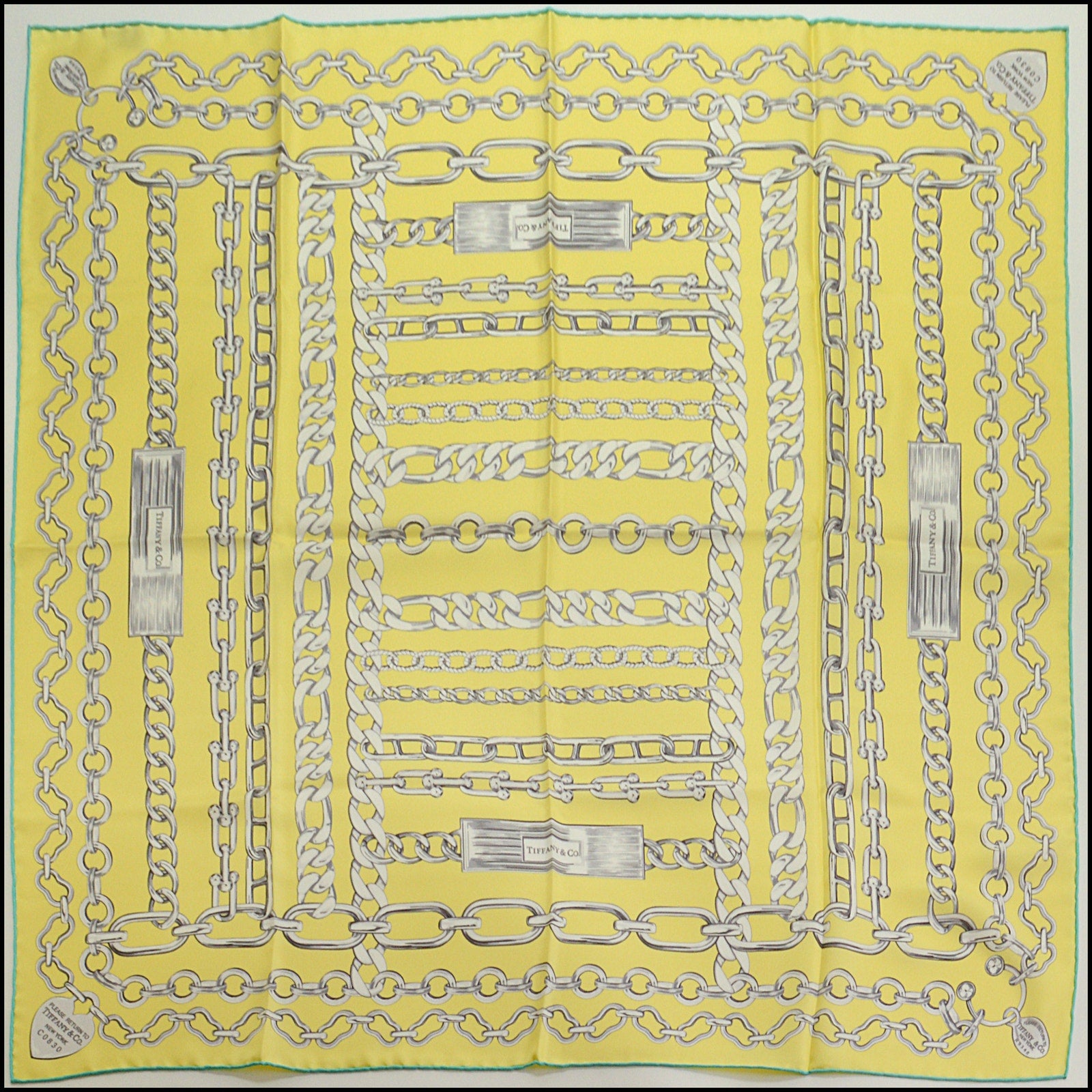 RDC15219 TIFFANY & CO. Yellow Return to Tiffany Silk Scarf 90cm – REAL ...