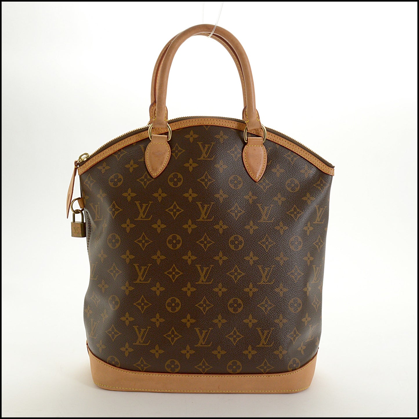 RDC15101 LOUIS VUITTON Brown LV Monogram Vertical Lockit Shoulder Bag