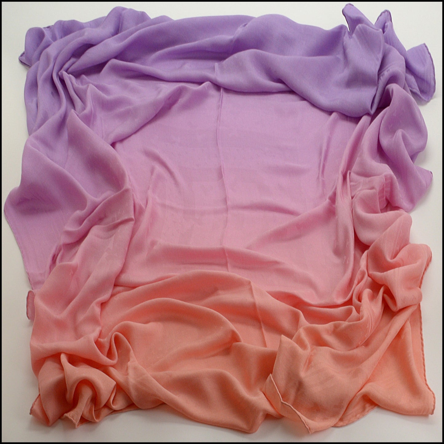 RDC15227 TIFFANY & CO. Peach Dancing T Silk and Wool Stole 140cm