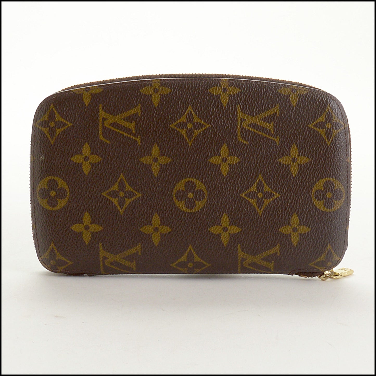 RDC15357 LOUIS VUITTON Brown LV Monogram Geode Zip Around Wallet with Pen