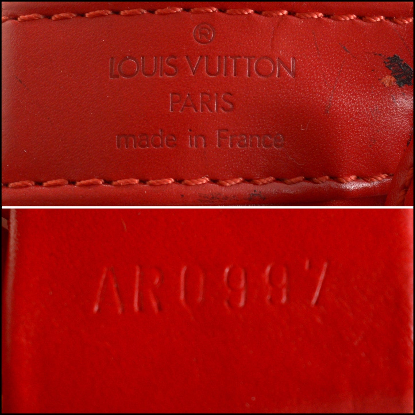 RDC15337 LOUIS VUITTON '97 Red Epi Leather Randonee Sling Bag
