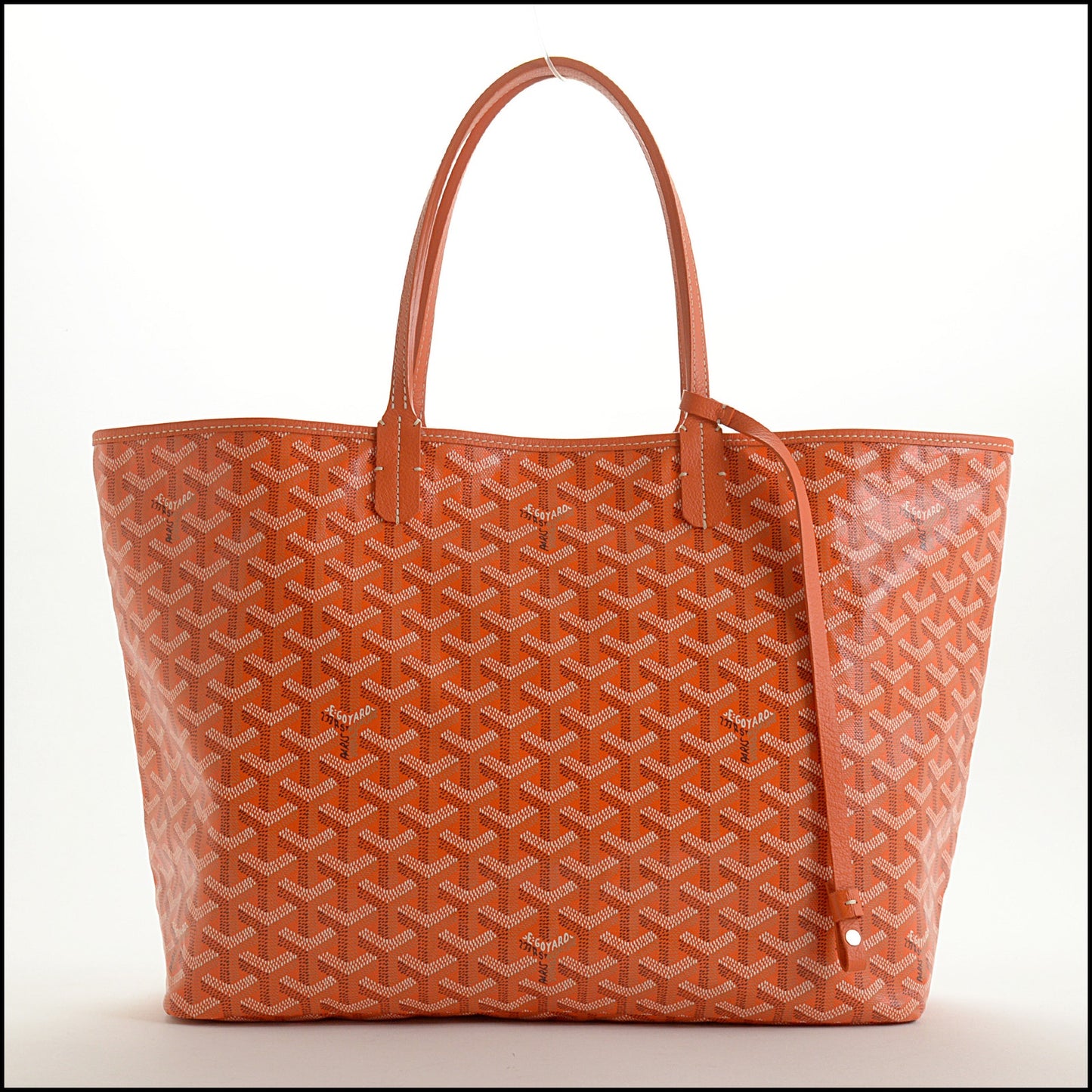 RDC15476 GOYARD 2025 Orange Goyardine Canvas LP Marquage Saint Louis PM Tote Bag