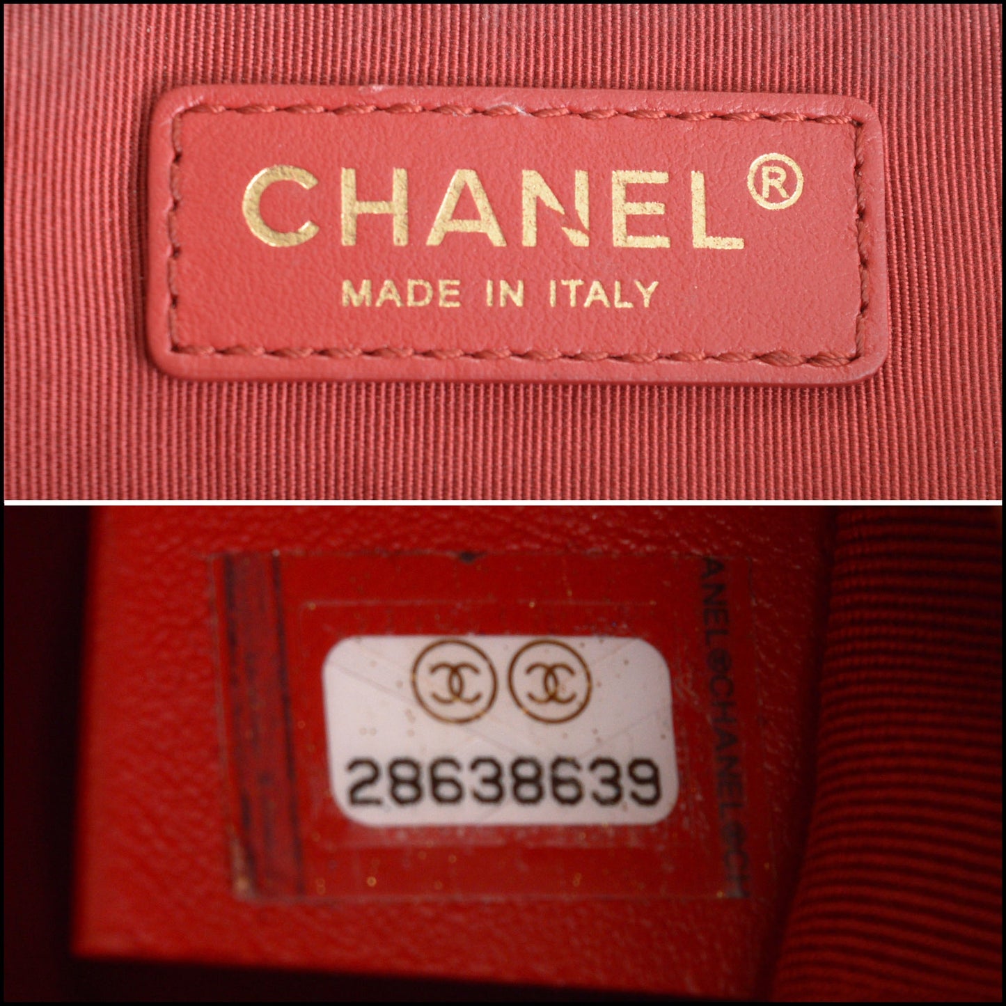 RDC14913 CHANEL 2019 Red Caviar Leather Gold HW Rolled Up Bag