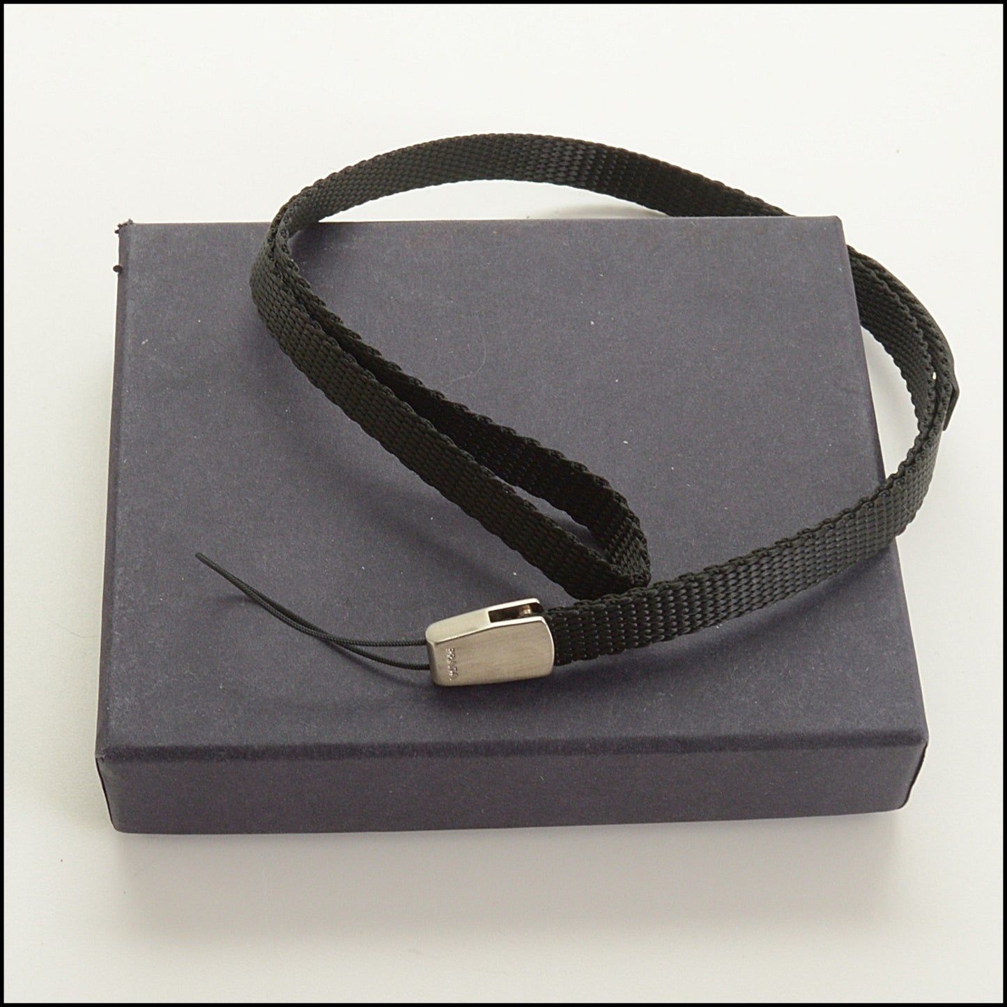 RDC15349 PRADA Black Nylon Nastro Chic Portacellulare Lanyard