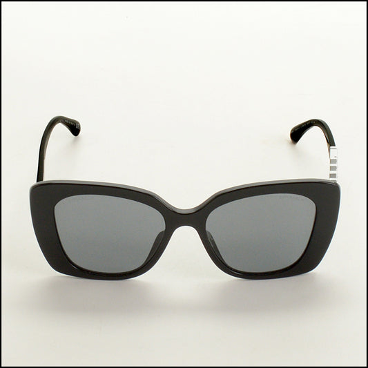 RDC15273 CHANEL Black/White Crystal Logo Sunglasses