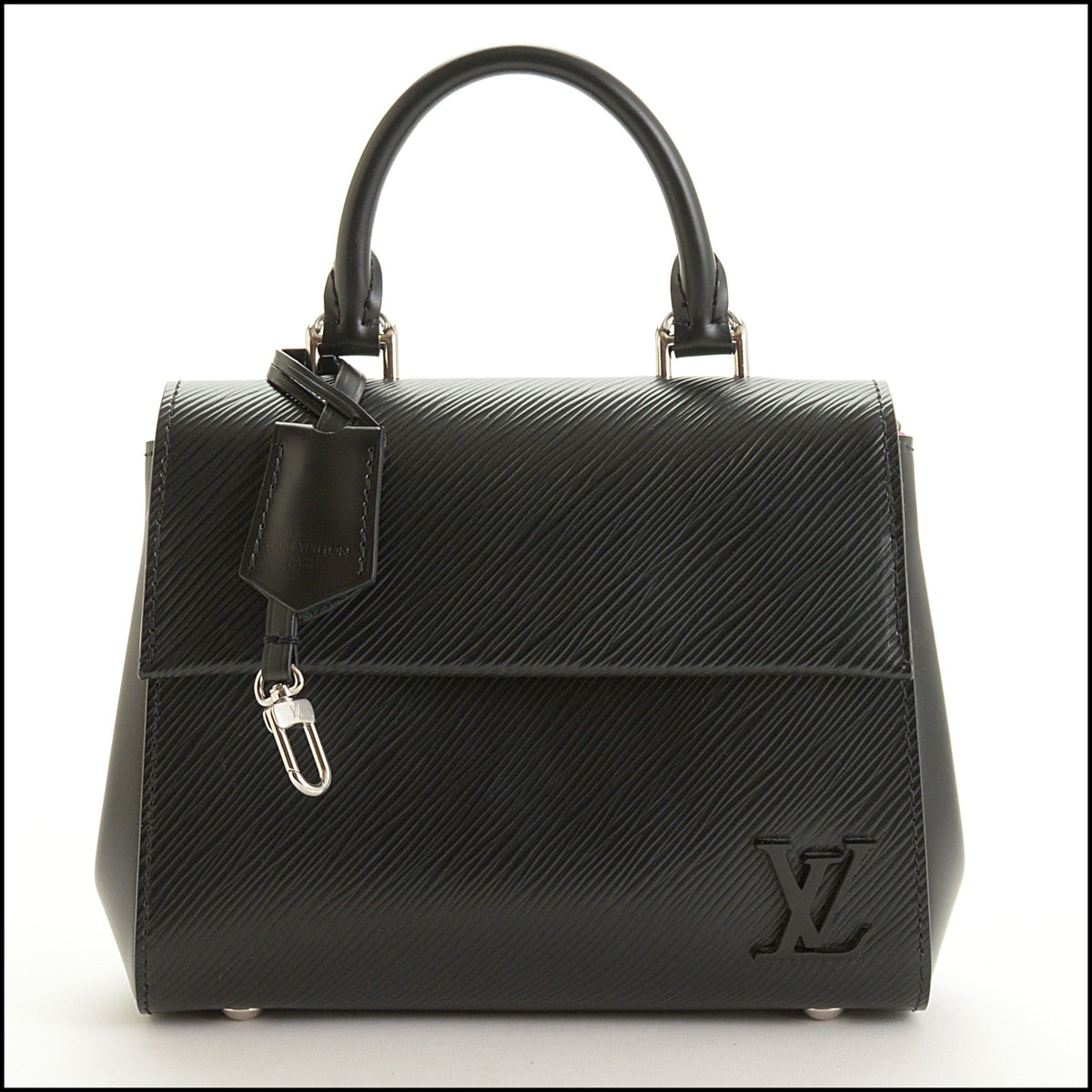 RDC15643 LOUIS VUITTON Black Epi Leather Cluny Mini With Long Strap