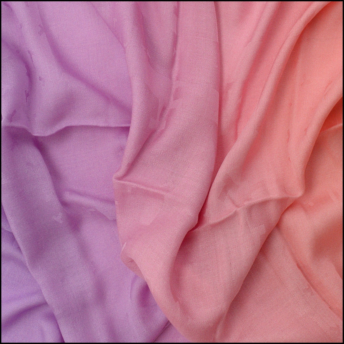 RDC15227 TIFFANY & CO. Peach Dancing T Silk and Wool Stole 140cm