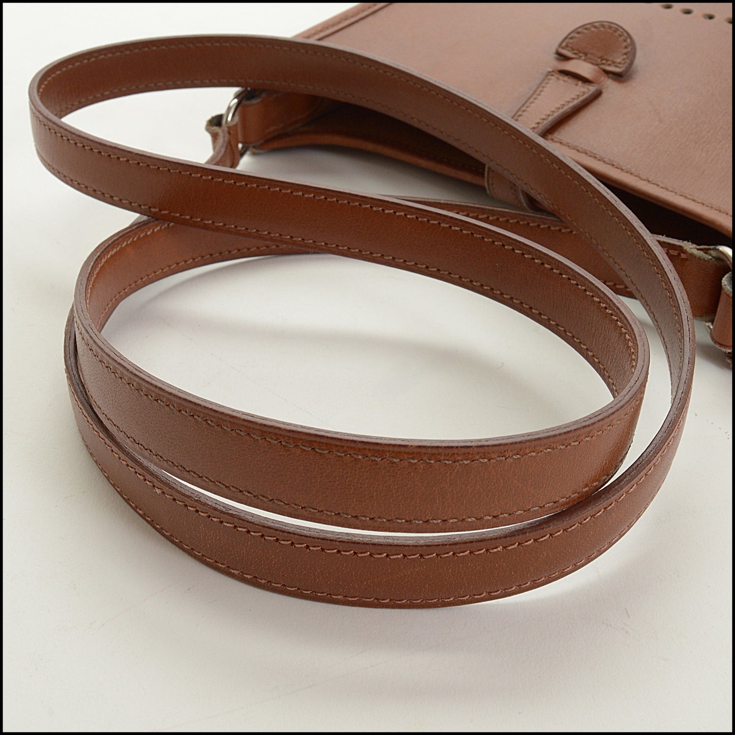 RDC15105 HERMES '02 Fauve Barenia Leather Evelyne Mini Crossbody