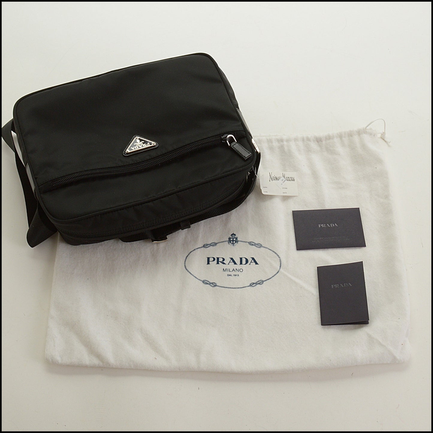 RDC15379 PRADA '10 Black Tessuto Vela Nylon Camera Bag