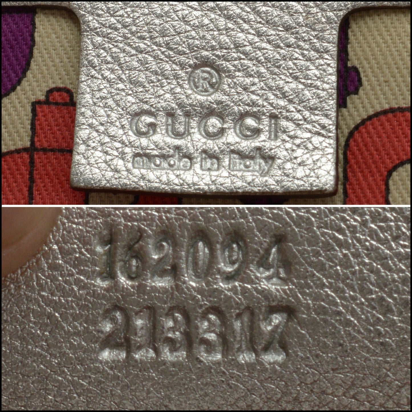 RDC15033 GUCCI Silver Guccissima Leather GG Britt Tote Bag