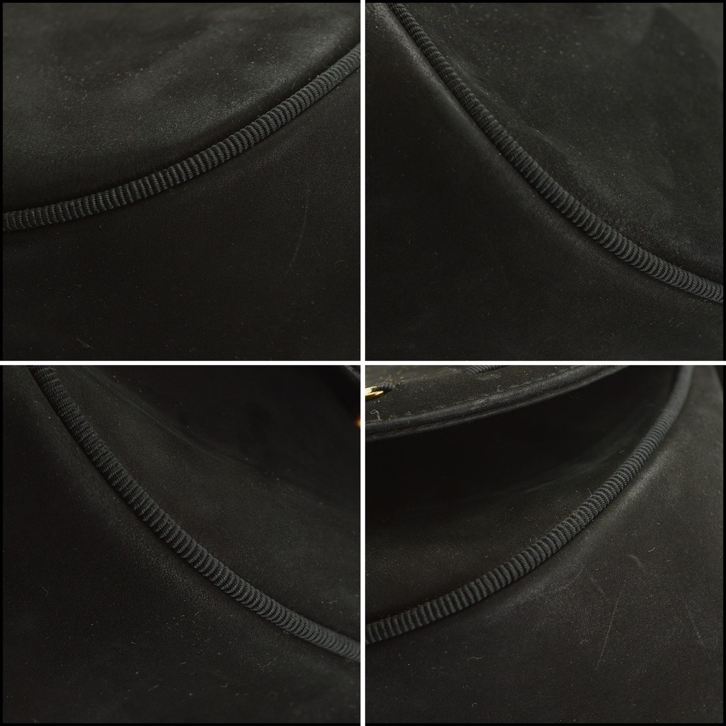 RDC15075 SALVATORE FERRAGAMO Black Suede & Leather Crossbody Bag