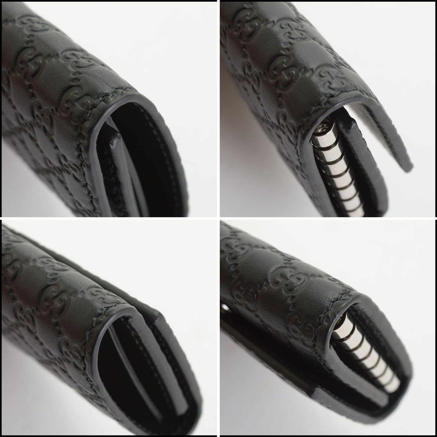 RDC14602 GUCCI Black Guccisima Leather 6-Key Case Holder