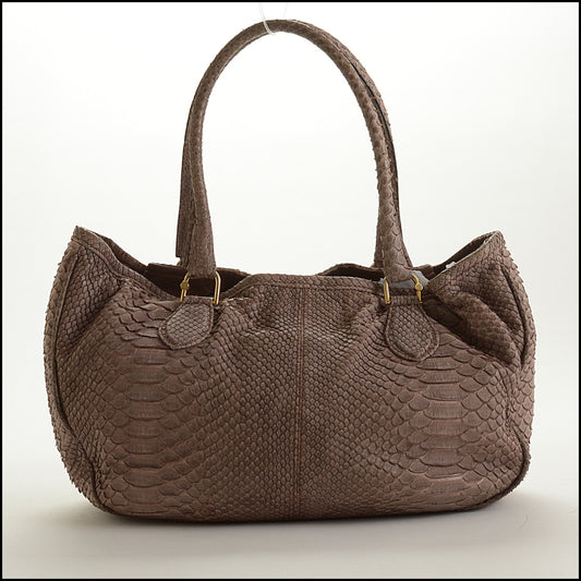 RDC15487 HELENE Brown Python Leather Bag
