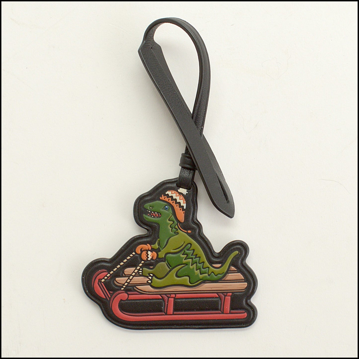 RDC15295 COACH Rexy on a Sled Leather Bag Charm