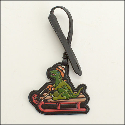 RDC15295 COACH Rexy on a Sled Leather Bag Charm