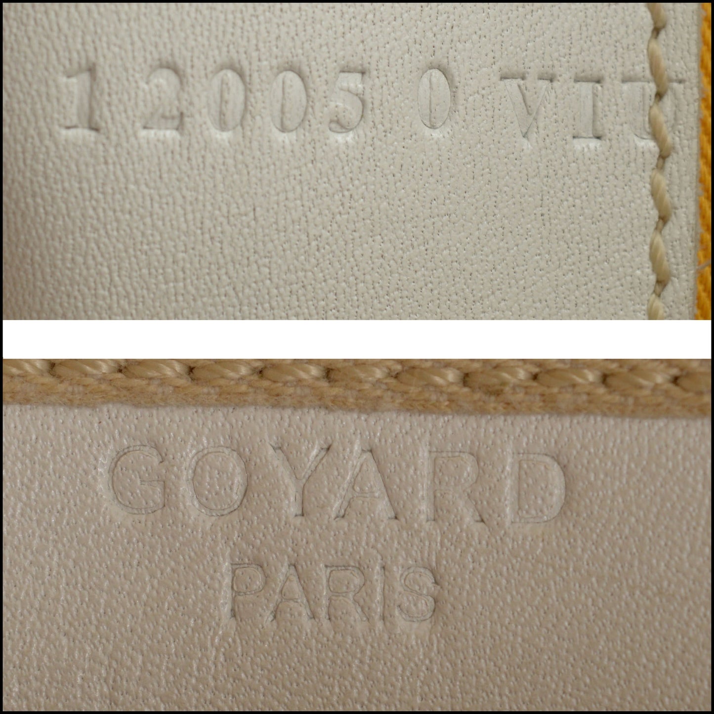 RDC15607 GOYARD '05 White Goyardine Croisiere 35 Boston bag