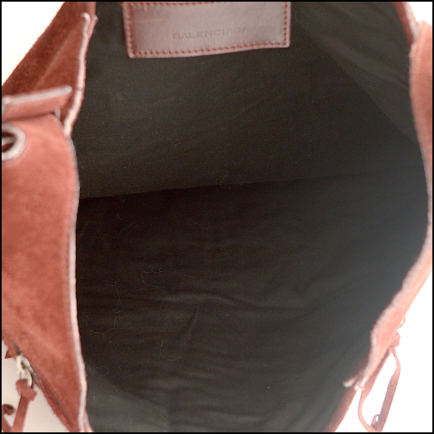 RDC15421 BALENCIAGA '02 Burgundy Suede Besace Multi-zip Moto Messenger Bag