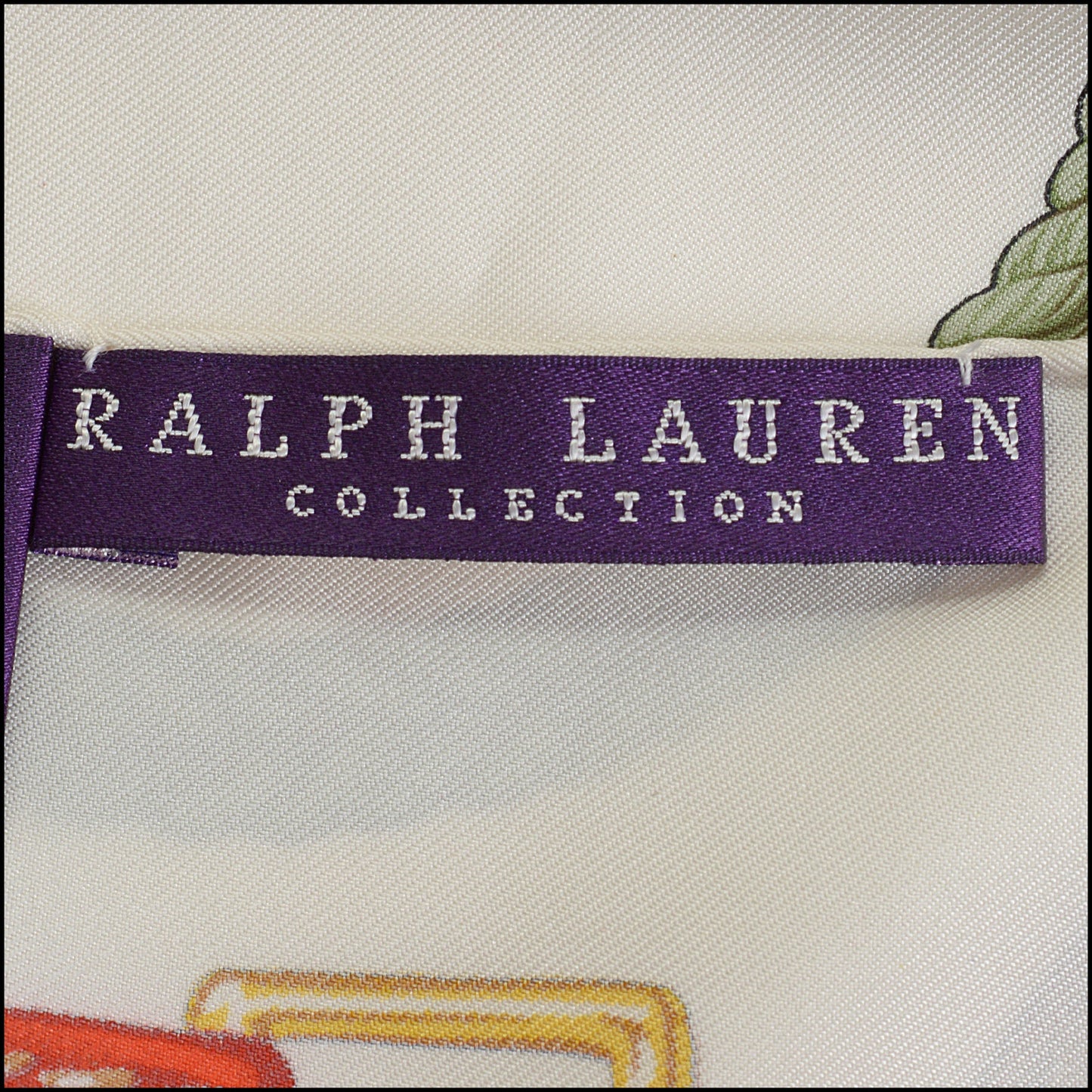 RDC14256 Authentic RALPH LAUREN Red/Multicolor Horse Saddle 90cm Silk Scarf