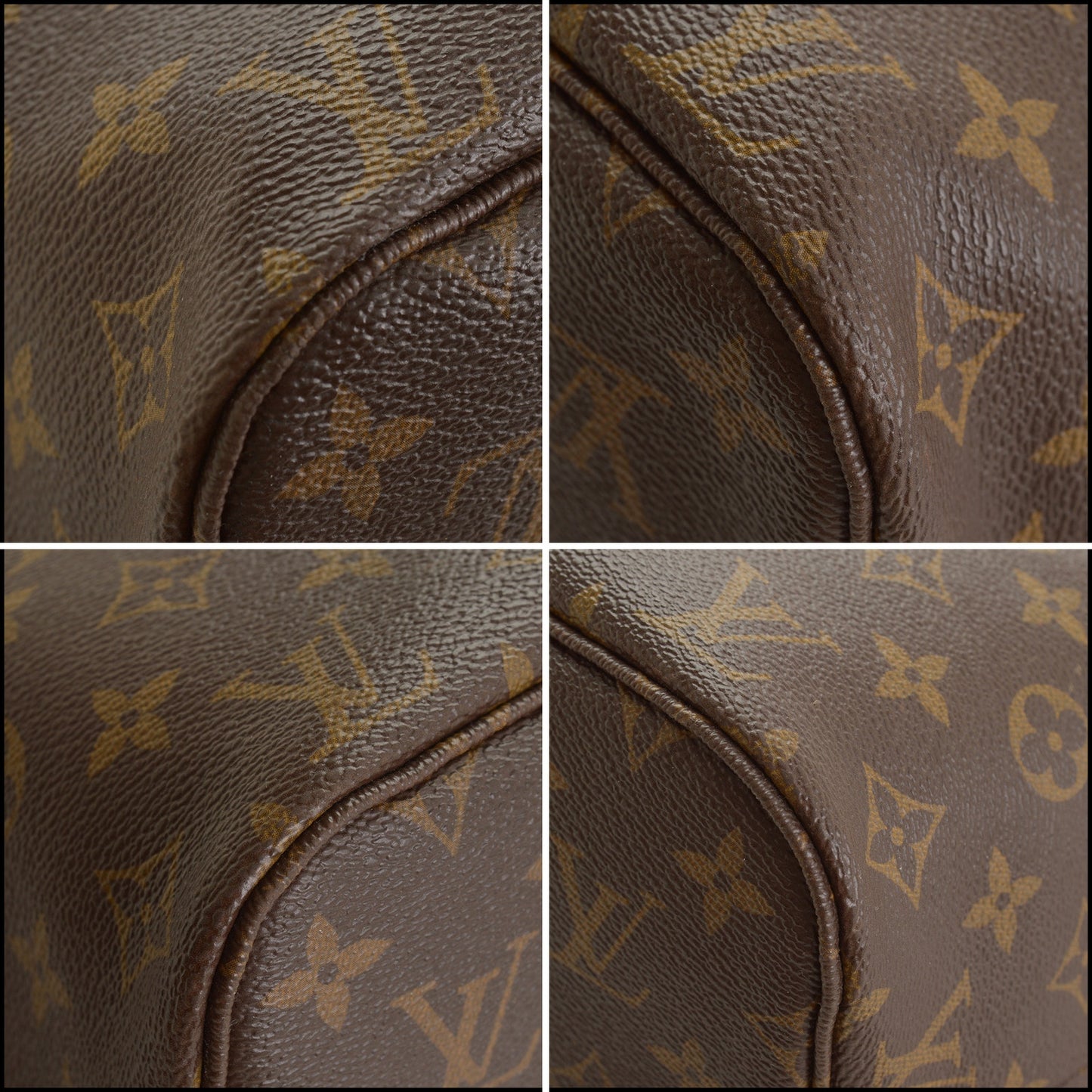 RDC15400 LOUIS VUITTON '14 Brown Monogram Canvas Mimosa Yellow Neverfull MM Tote with Pouch