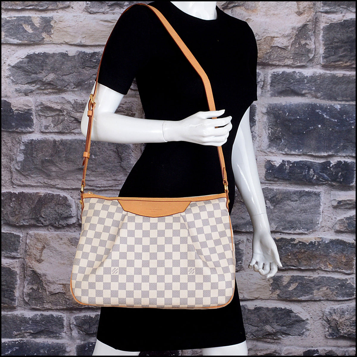 RDC15694 LOUIS VUITTON Damier Azur Siracusa MM Shoulder Bag