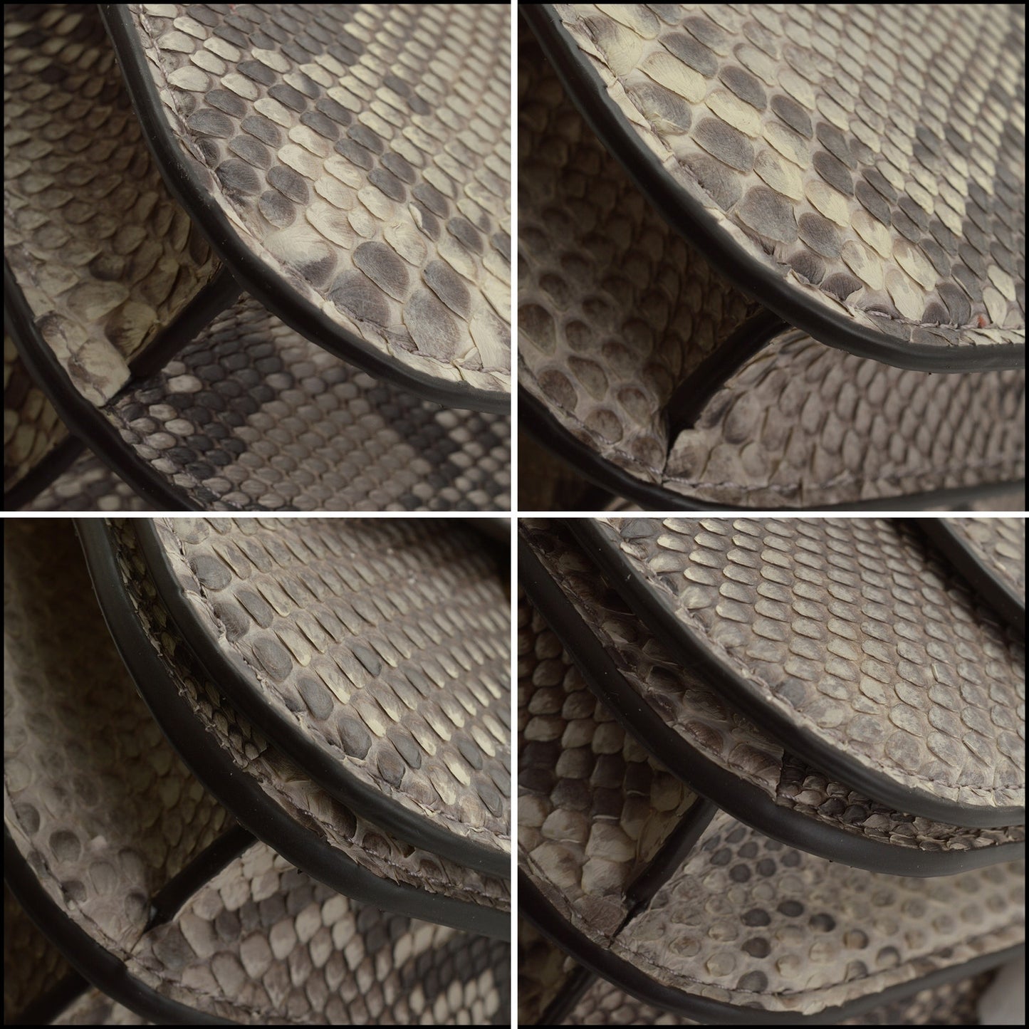 RDC15021 COACH Chalk Natual Python Idol Crossbody Chain Strap Bag