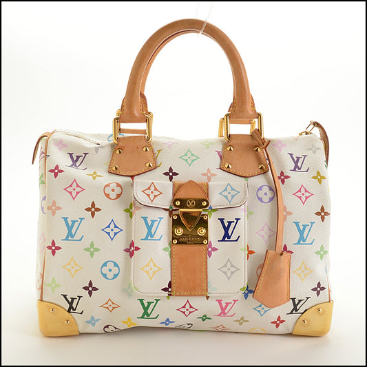 RDC15633 LOUIS VUITTON x Murakami White Multicolor Speedy 30 Bag