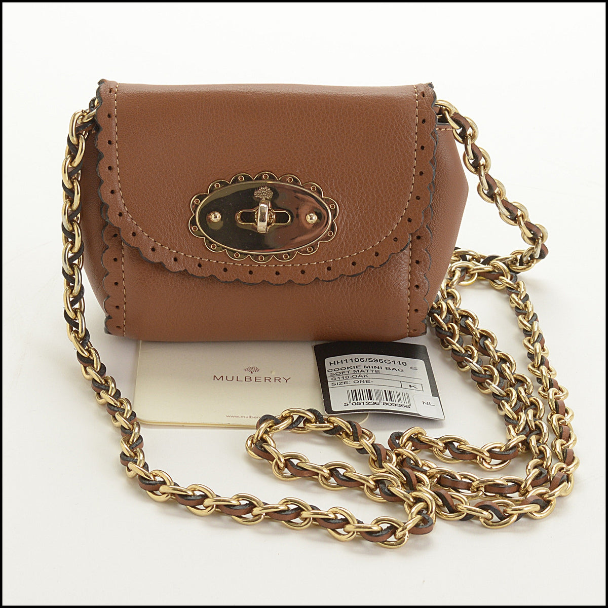 RDC15641 MULBERRY Oak Soft Cookie Mini Bag With Chain Strap