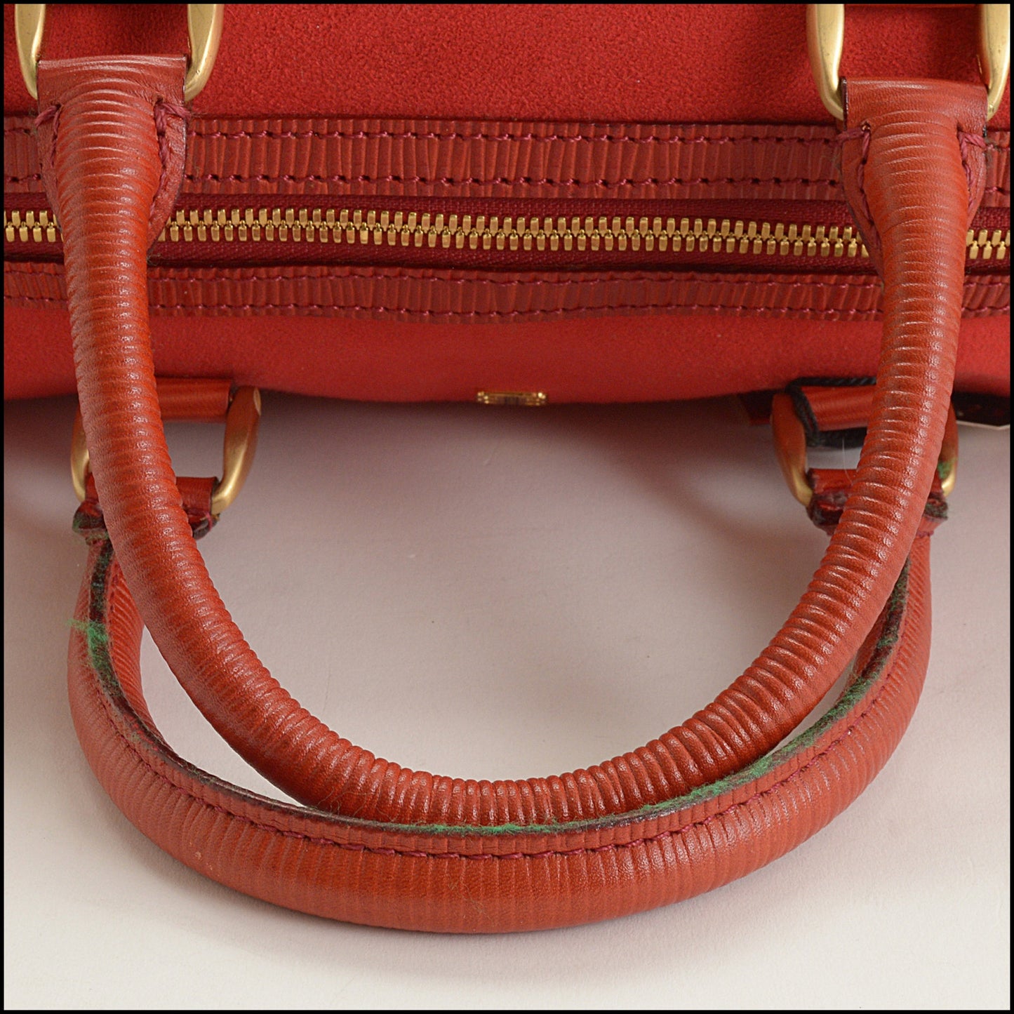 RDC15606 BALENCIAGA Vintage Red Ultrasuede Boston bag from Japan