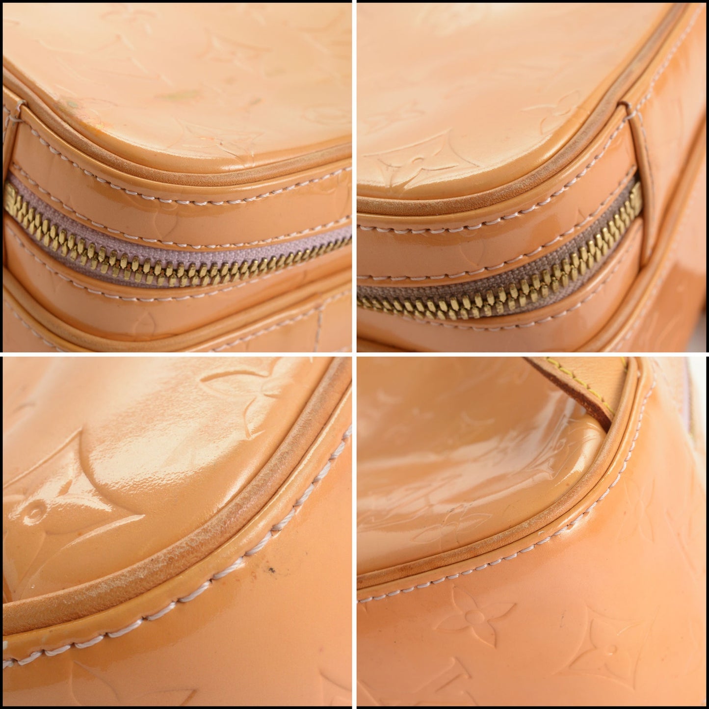 RDC15584 LOUIS VUITTON '06 Peach Vernis Monogram Murray Small Backpack