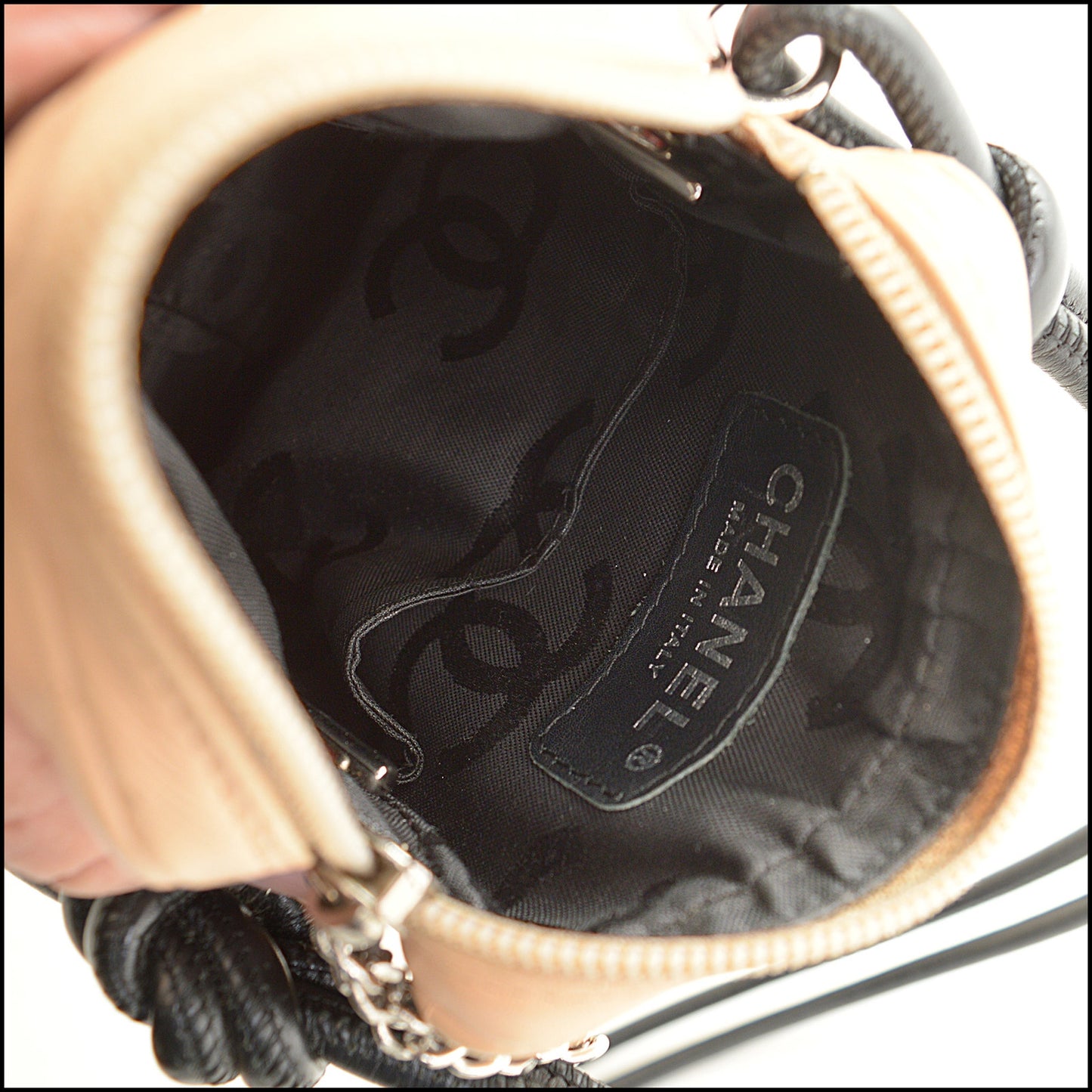 RDC15008 CHANEL '04/'05 Beige/Black Cambon Small Crossbody Bag