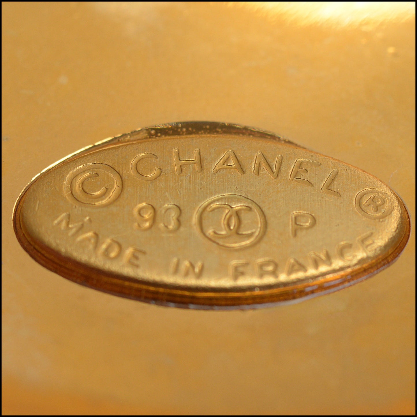 RDC14836 CHANEL Gold Large CC Dangle Earrings