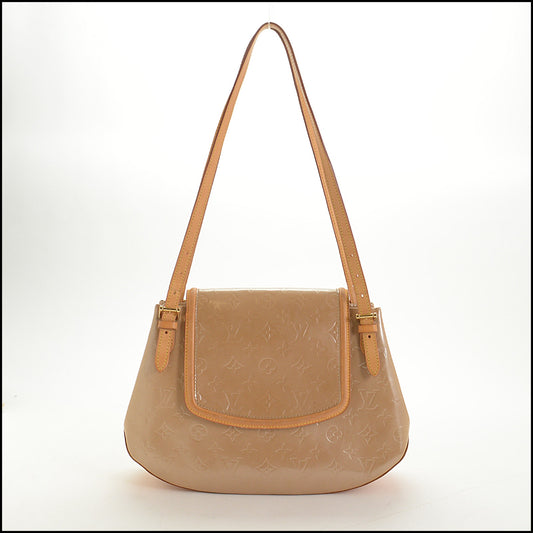 RDC15131 LOUIS VUITTON Beige Vernis Monogram Biscayne Bay PM Bag